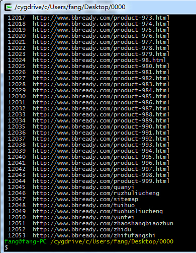 sitemap.txt内容，总共有12053条URL
