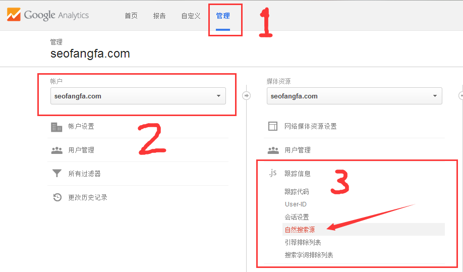 让GoogleAnalytics识别新360搜索引擎haosou.com（好搜）为SEO流量