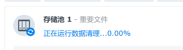 DSM 显示数据清理正在运行